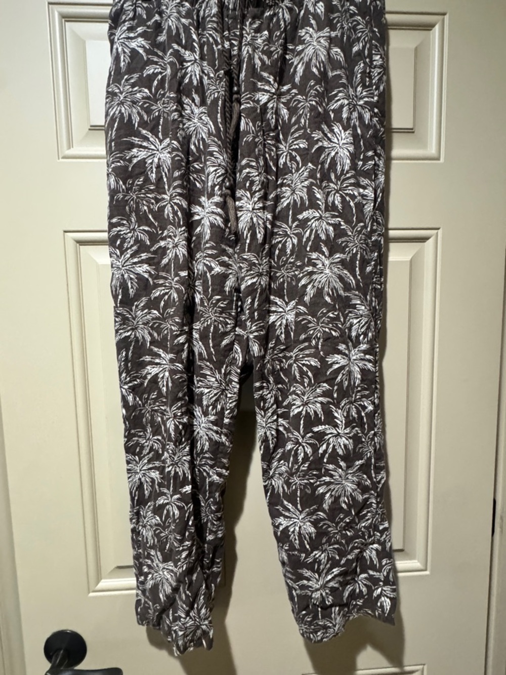 FAHERTY Palm-Print beach pant  in Brown
